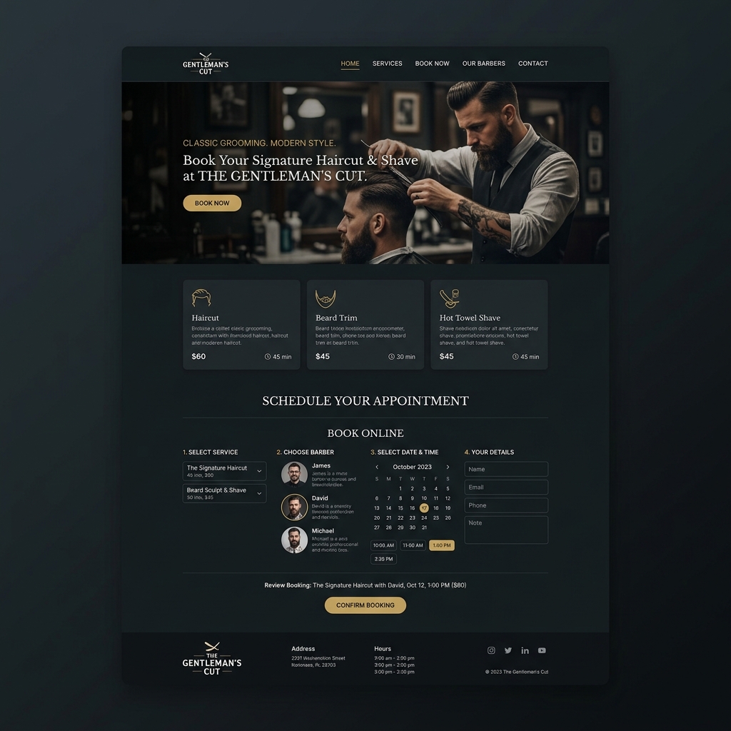 Barbershop Demo Website